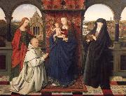 Jan Van Eyck Virgin and child,with saints and donor USA oil painting artist